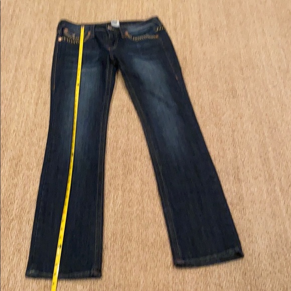 True Religion Indigo Boot Cut Jeans with Yellow Stitching - Picture 6 of 9
